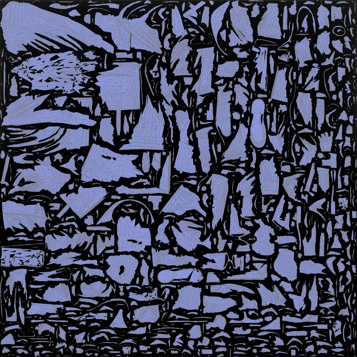 African Man in a Dashiki Shirt Carrying Groceries - UV layout, normal map