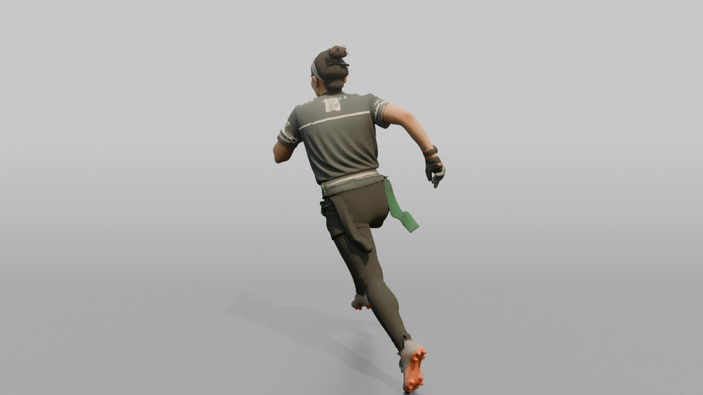 Wide Receiver Running a Deep Post Route