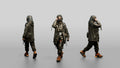 Techwear Woman with Headphones and Tech Vest