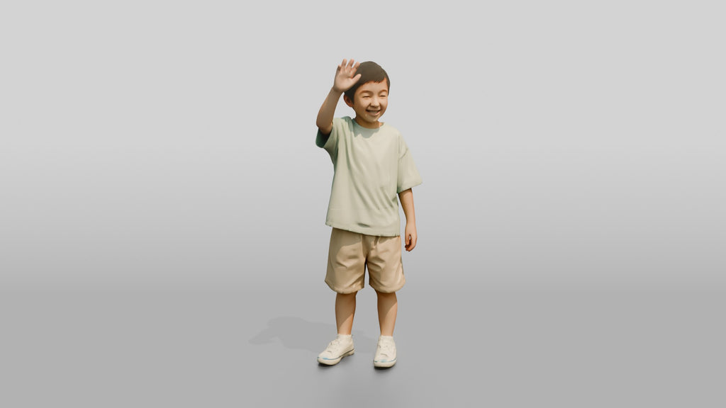Smiling Boy Waving Hello
