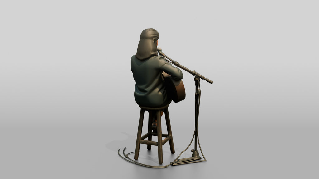 Bossa Nova Guitarist Singing Softly
