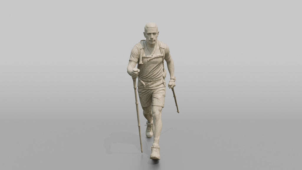 Speed Hiker Walking with Dual Poles