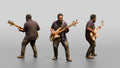 Funk Bassist Slapping Electric Bass