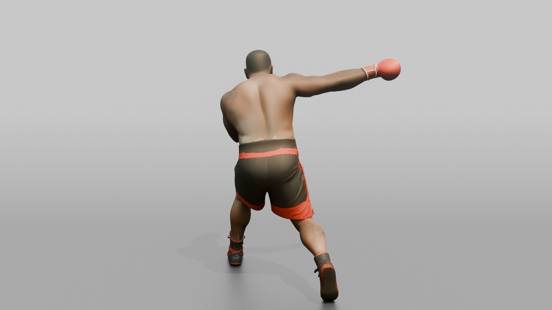 Boxer Lunging Jab While Stepping Forward