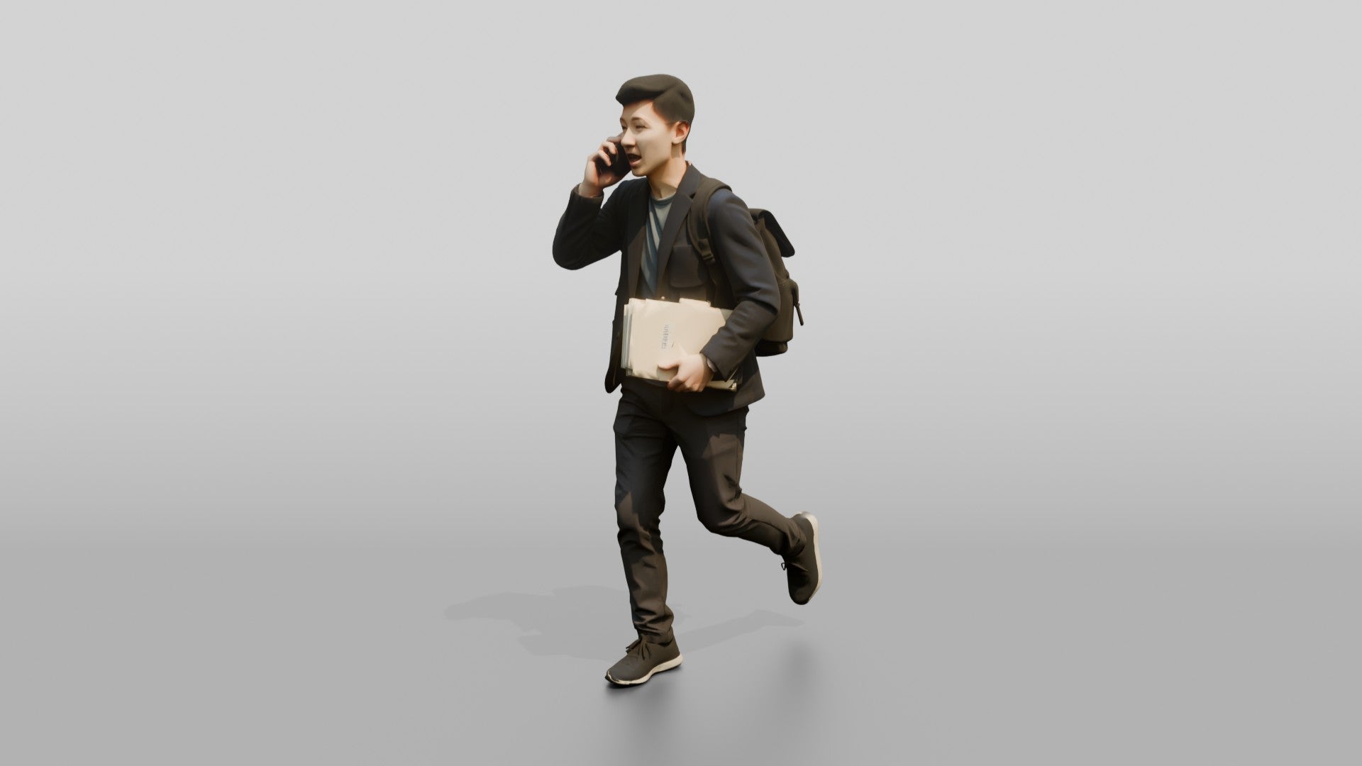 Chinese Man Sitting with Coffee
