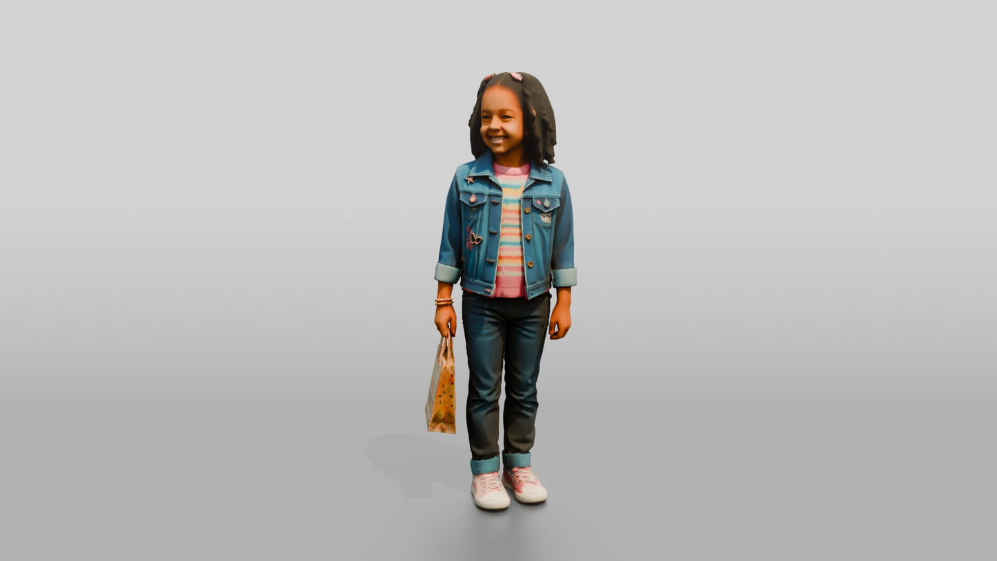 Brazilian Girl in Mini Denim Jacket