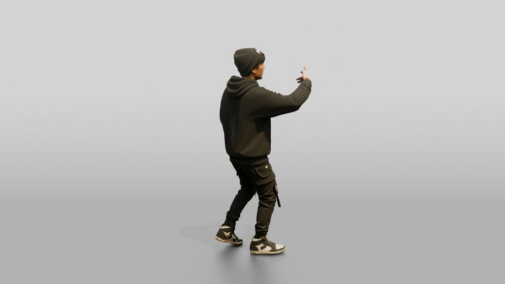 Hip-Hop Rapper with Microphone