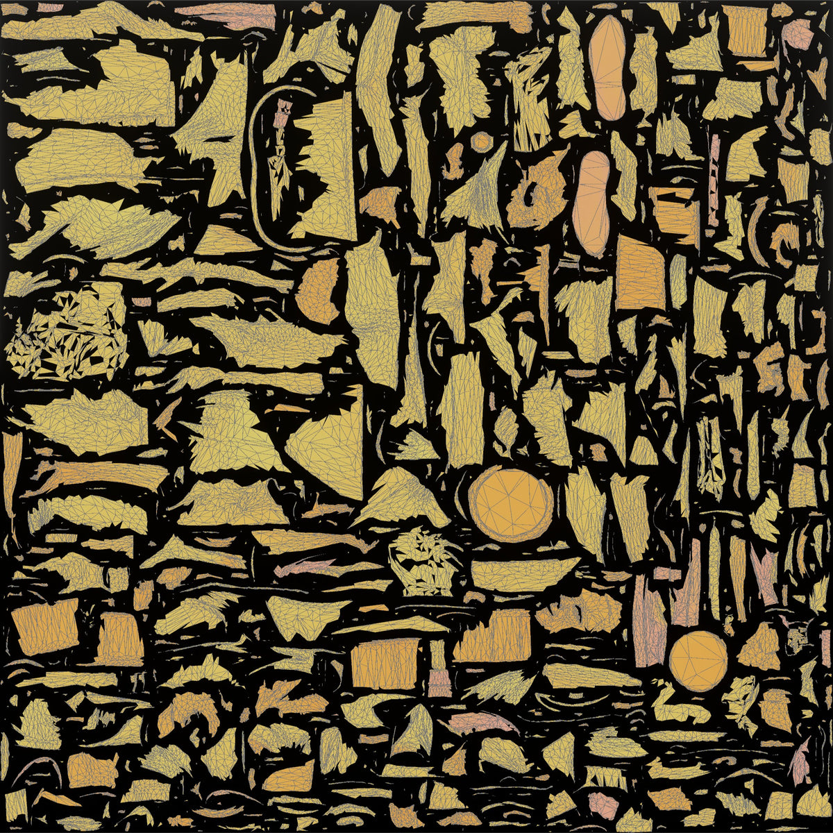 Line Cook Hanging Copper Pots - UV layout, metallic roughness map