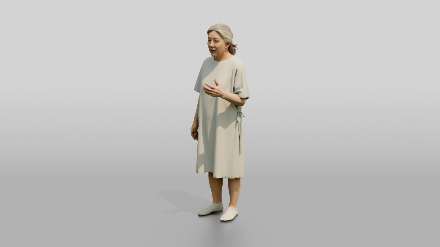 Elderly Woman Patient Talking and Gesturing