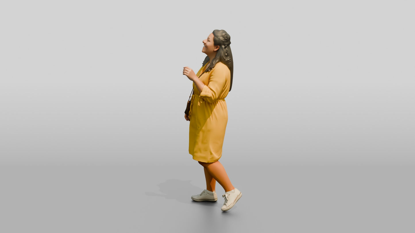 Plus-Size Croatian Woman Laughing with Head Tilted Back
