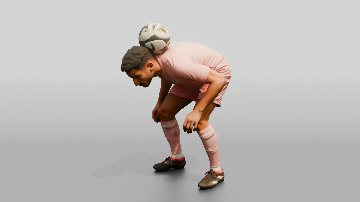 Soccer Player Balancing Ball on Neck