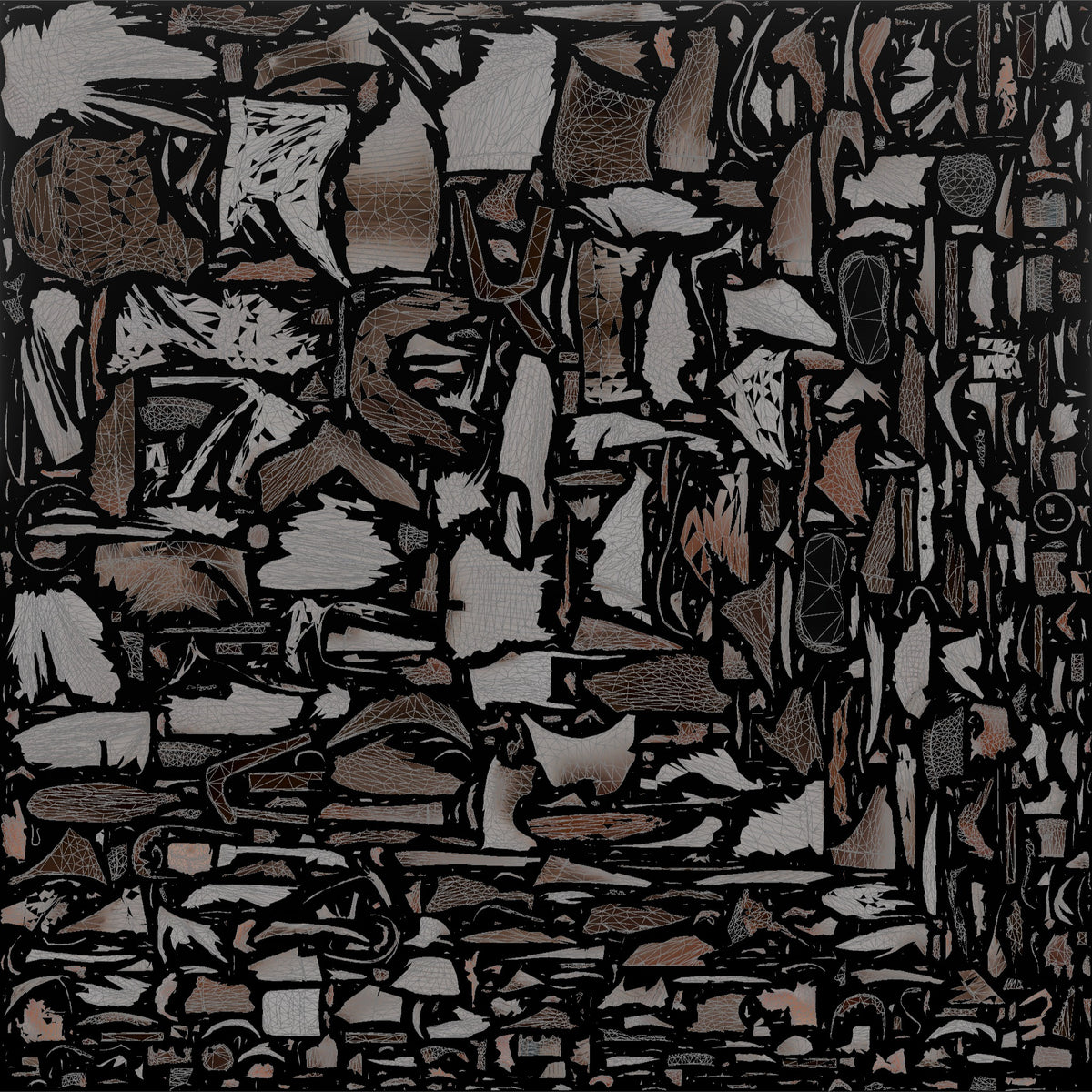 Grandfather Holding A Coffee Mug With Both Hands - UV layout, base color map