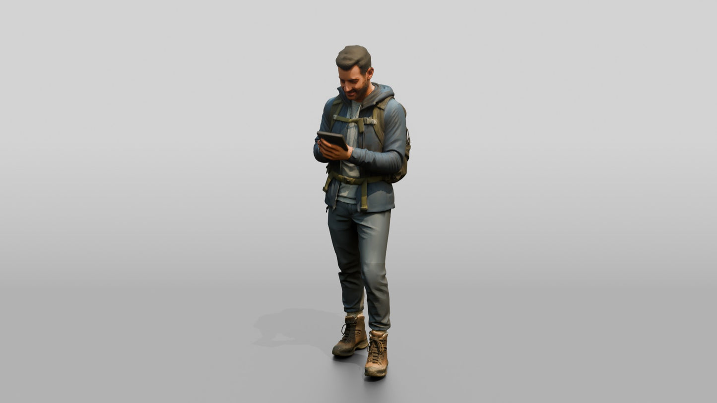 Man Checking Mountain Pass Map