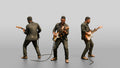 Blues Guitarist Bending an Electric Guitar String