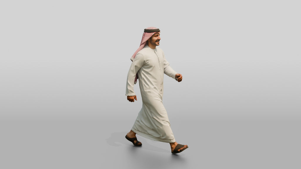 Middle-Aged Athletic Emirati Man in Kandura and Ghutra