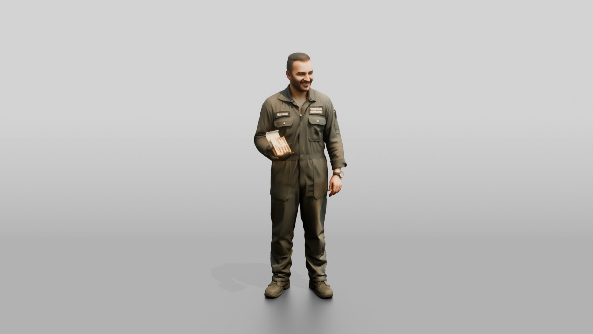 Mechanic Holding Spark Plugs