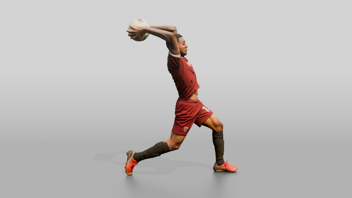 Soccer Player Long Throw-In