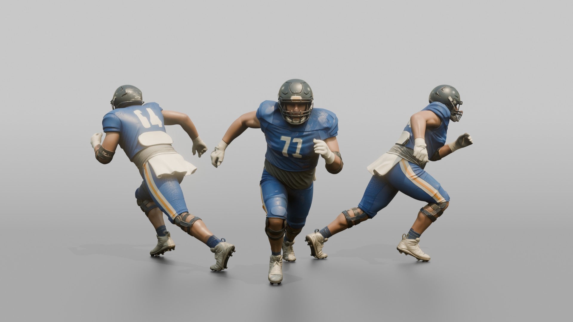 Offensive Lineman Pulling on a Sweep Play