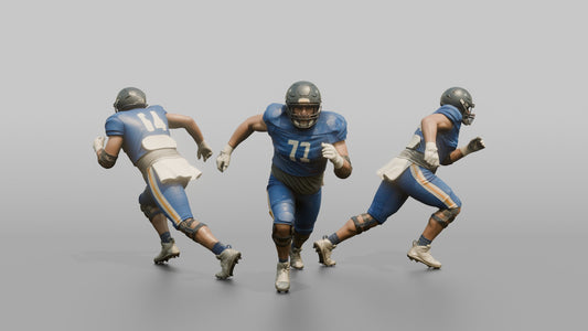 Offensive Lineman Pulling on a Sweep Play