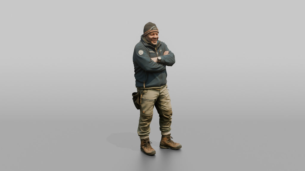 Expeditioner Standing with Arms Crossed