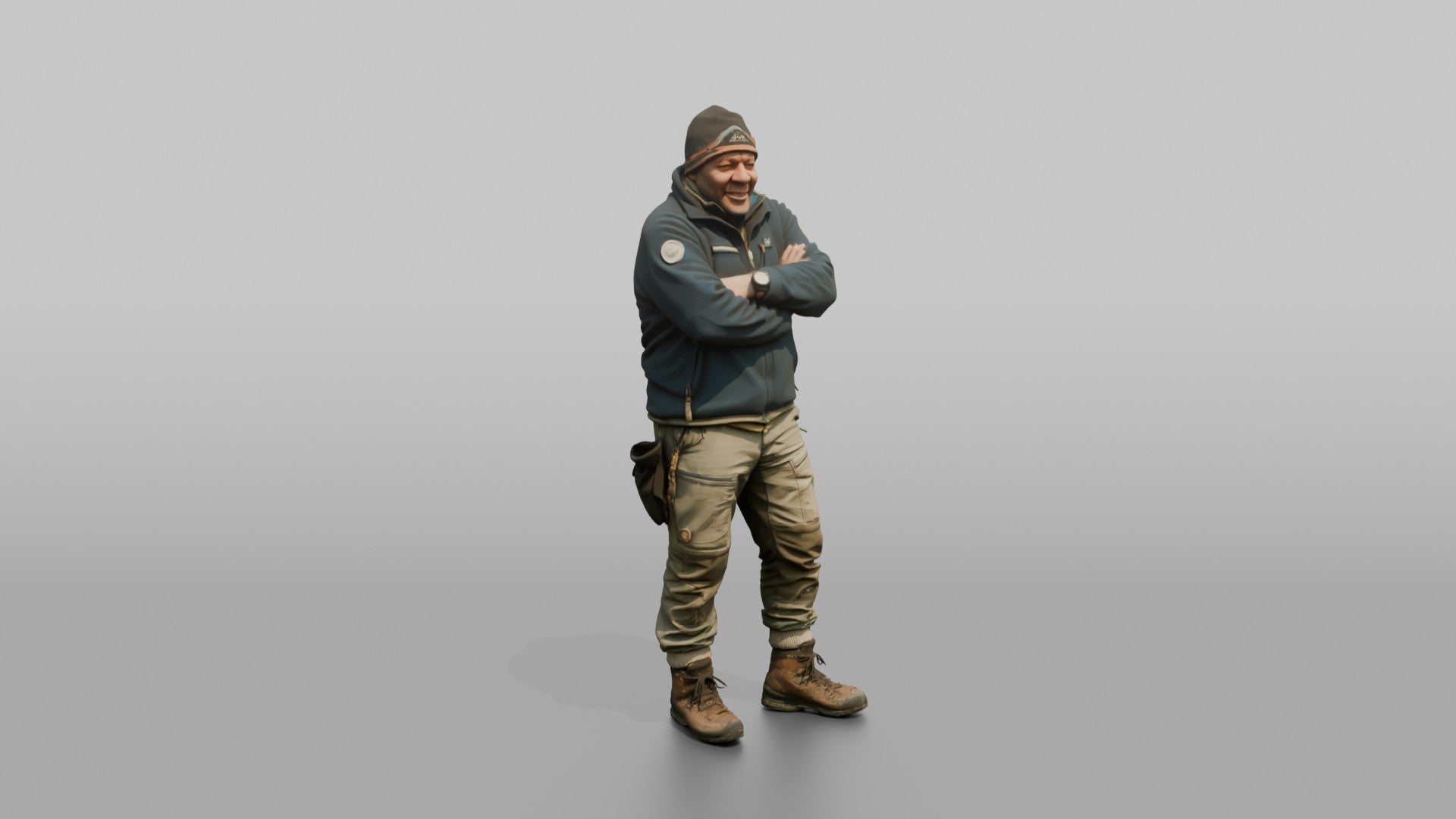 Expeditioner Standing with Arms Crossed