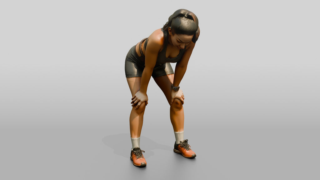 Woman Catching Breath Post-Workout