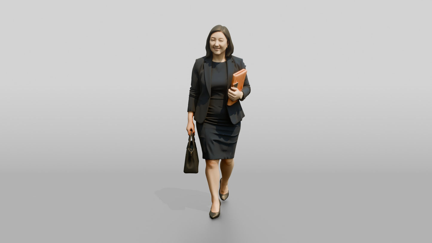 Businesswoman Holding a Folder