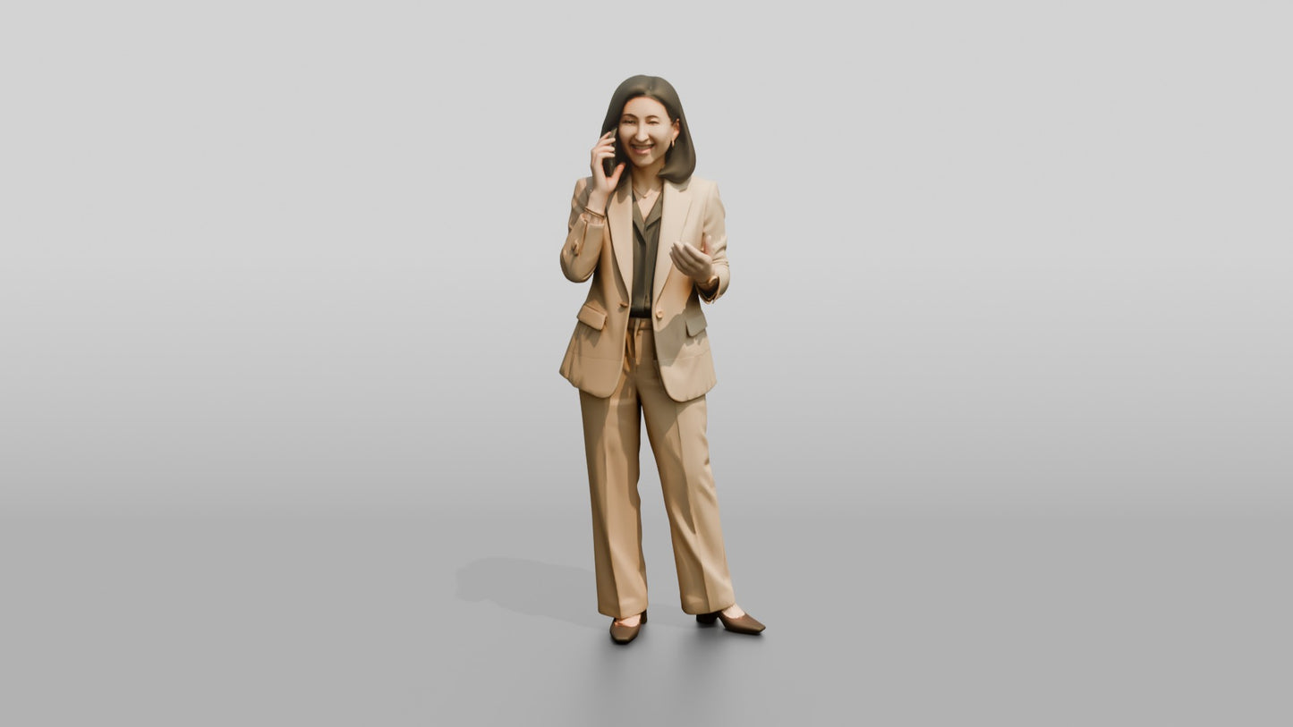 Businesswoman on the Phone in a Pantsuit
