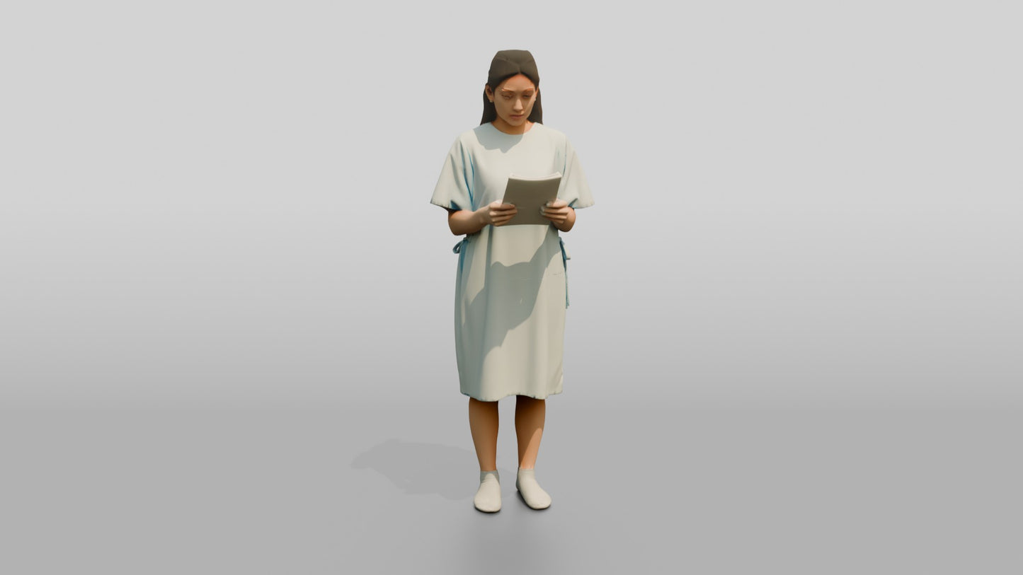 Woman Patient Reading a Letter