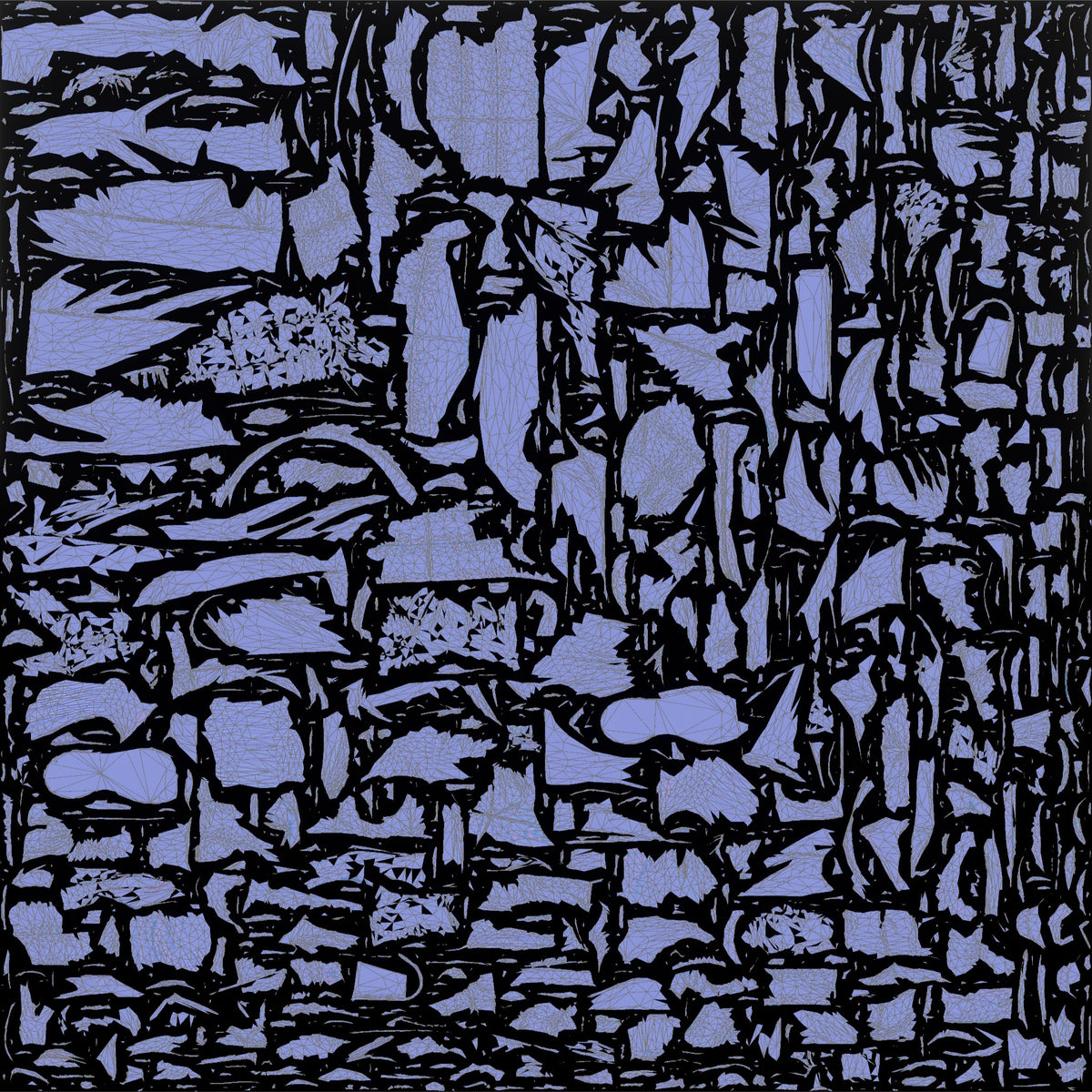 Elderly Chinese Woman in Puffer Jacket - UV layout, normal map