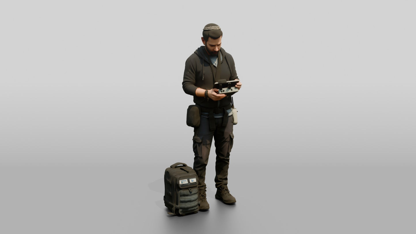 Man with Drone Controller
