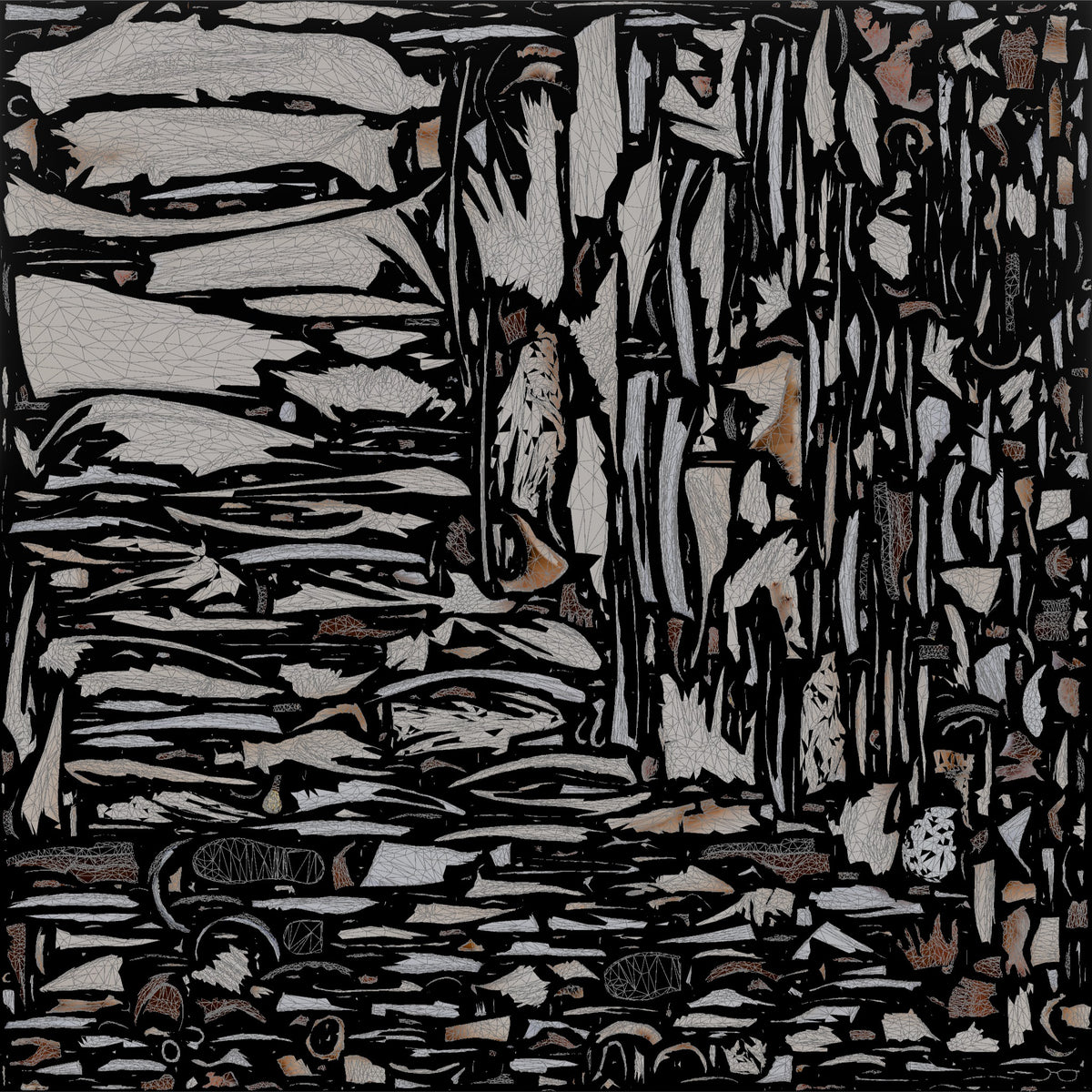 Elderly Stocky Emirati Man in Kandura and Ghutra - UV layout, base color map