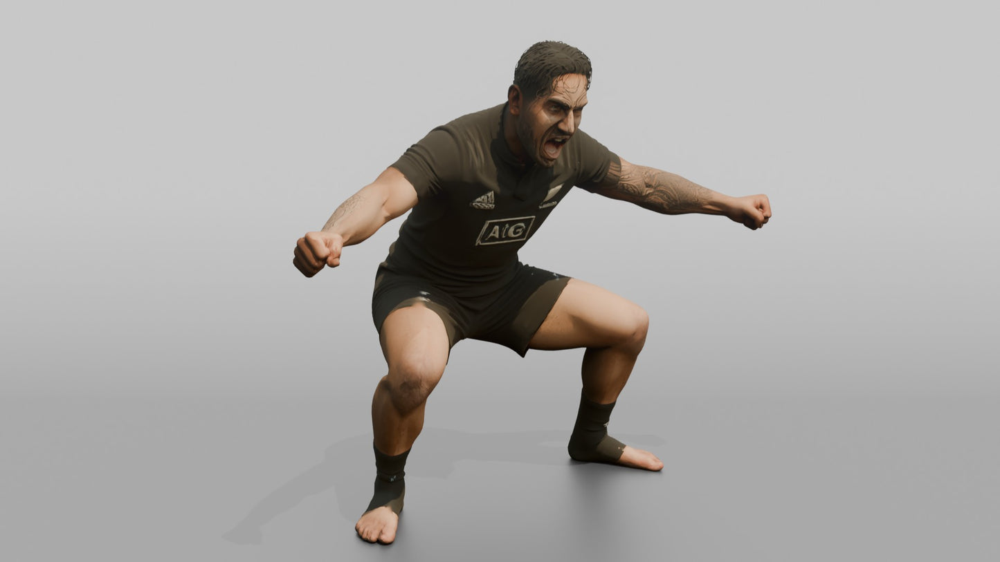 Maori Team Leader Performing the Haka
