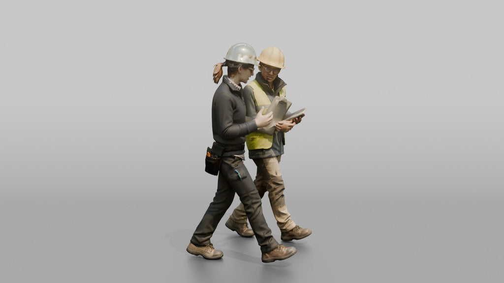 Engineer Reviewing a Checklist with a Colleague