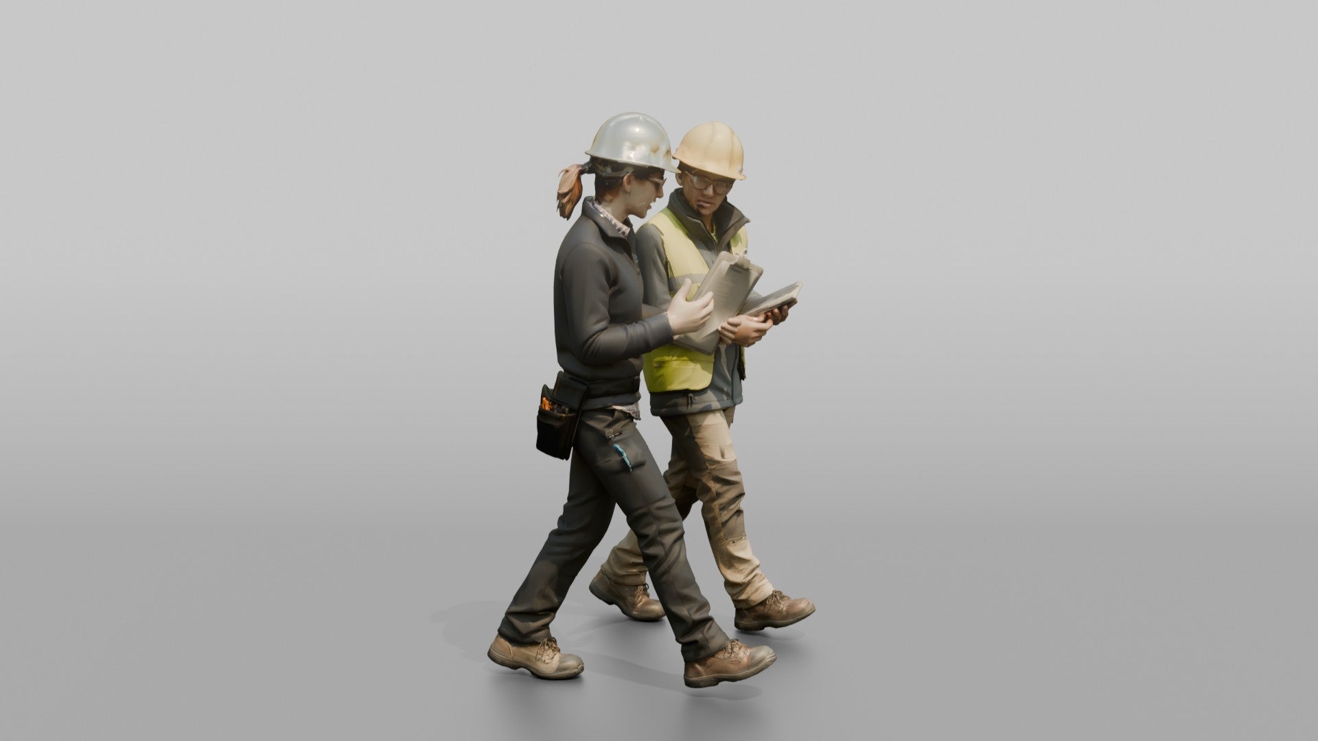 Engineer Reviewing a Checklist with a Colleague
