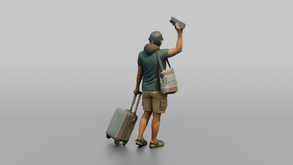 Traveler Waving Her Boarding Pass