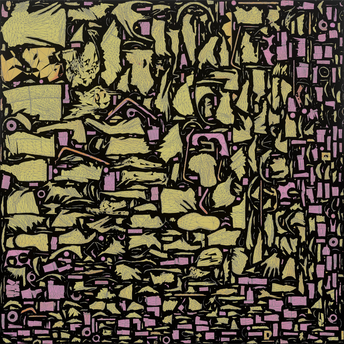 Server Man Balancing A Tray Of Empty Glasses - UV layout, metallic roughness map