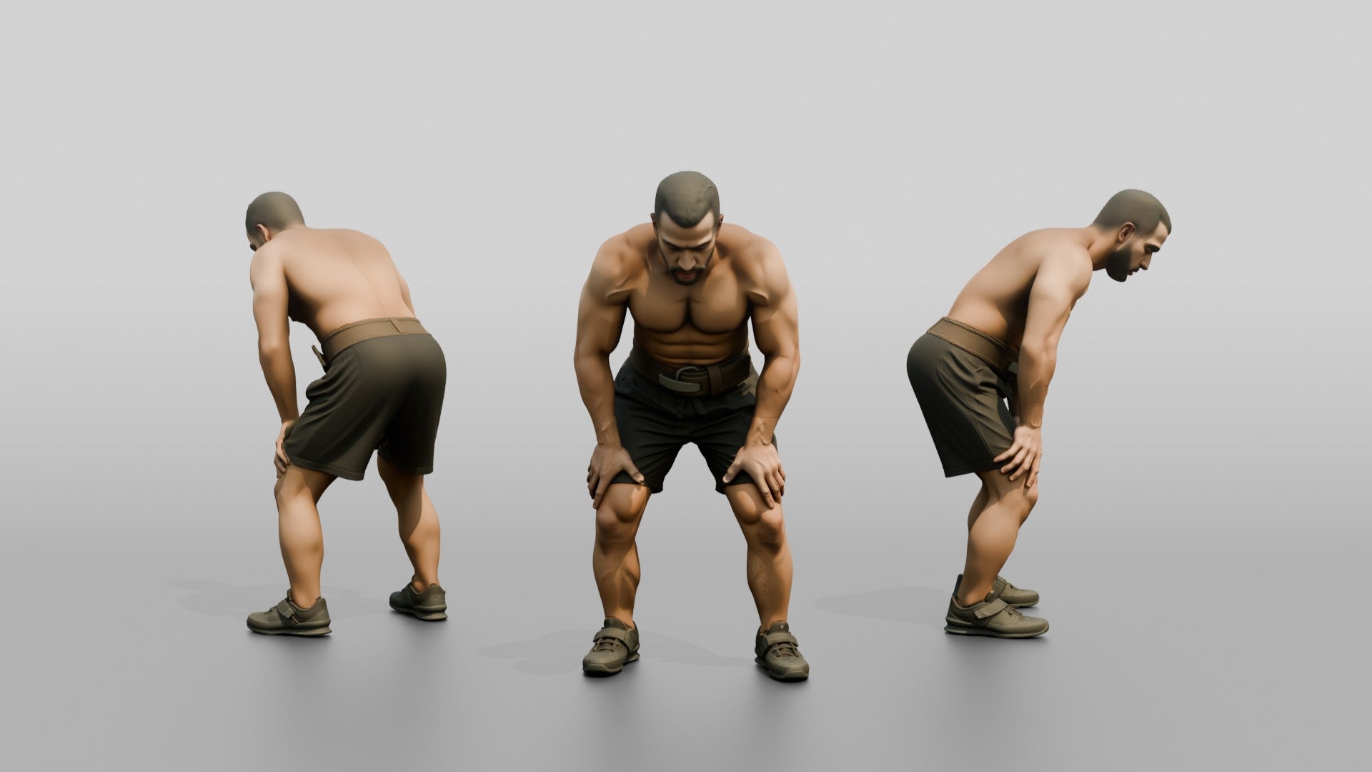 Man Resting After Heavy Lift