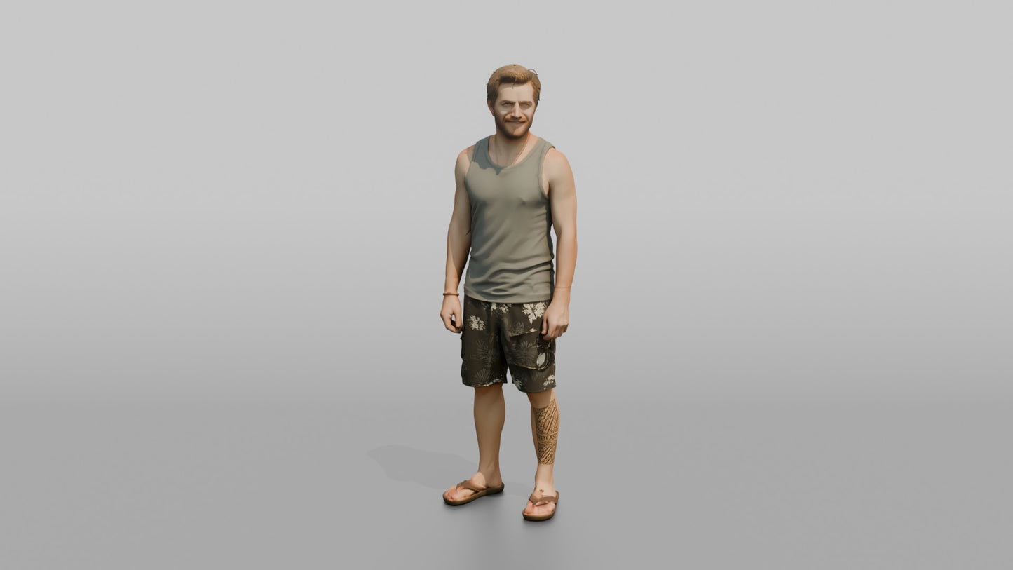 Vacationer Wearing Tank Top