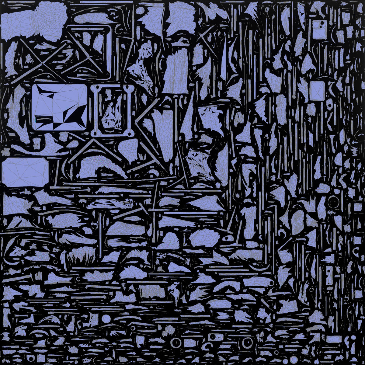 Elderly Chinese Woman Relaxing with Tea Outdoors - UV layout, normal map