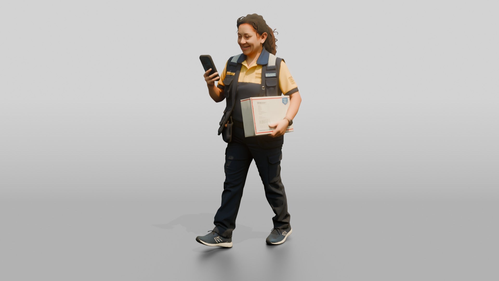 Postal Worker with Package
