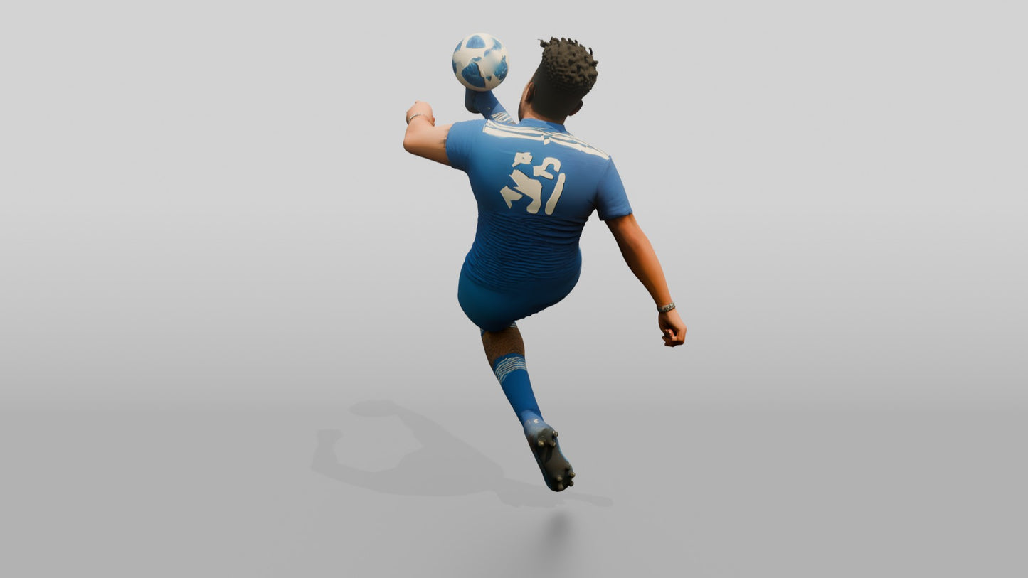 Soccer Player Side-Volley Shot