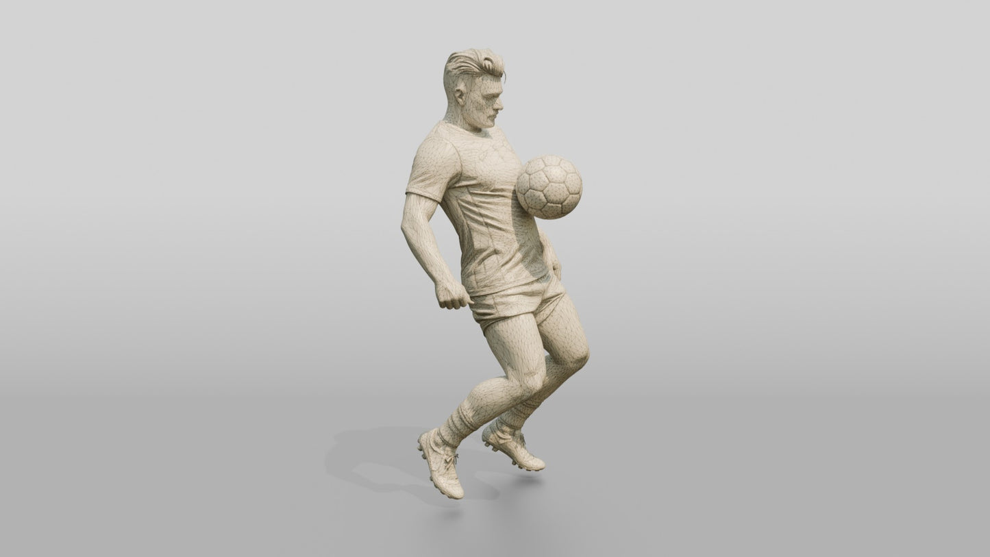 Soccer Player Chest-Stop Control