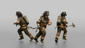 Firefighter Woman Running Forward with a Halligan Bar