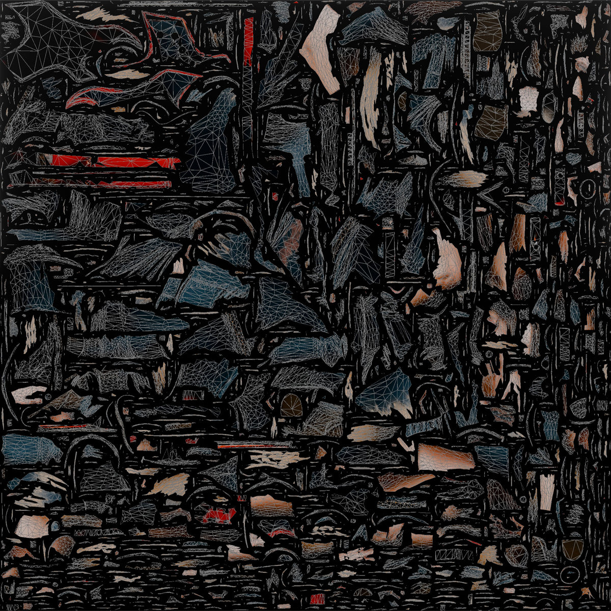 Heavy Metal Guitarist Knee-Slide Solo - UV layout, base color map