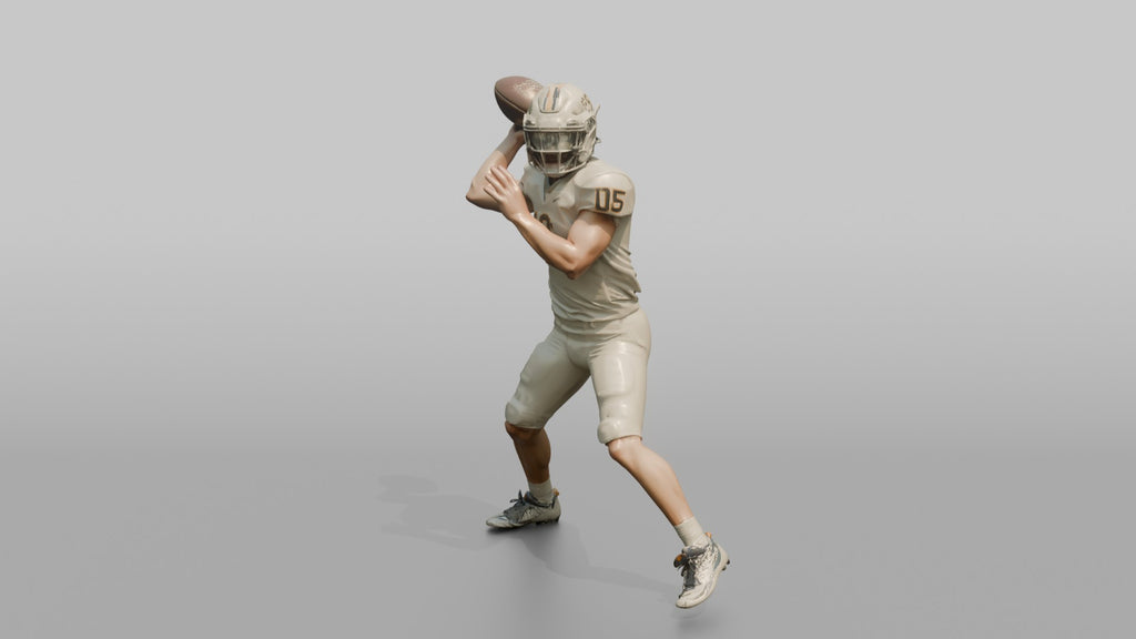 Quarterback Winding Up for a Deep Throw