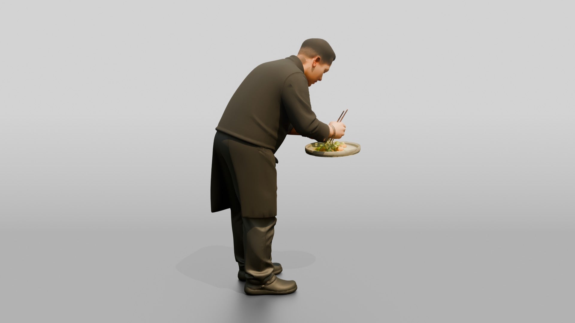 Head Chef Plating Microgreens