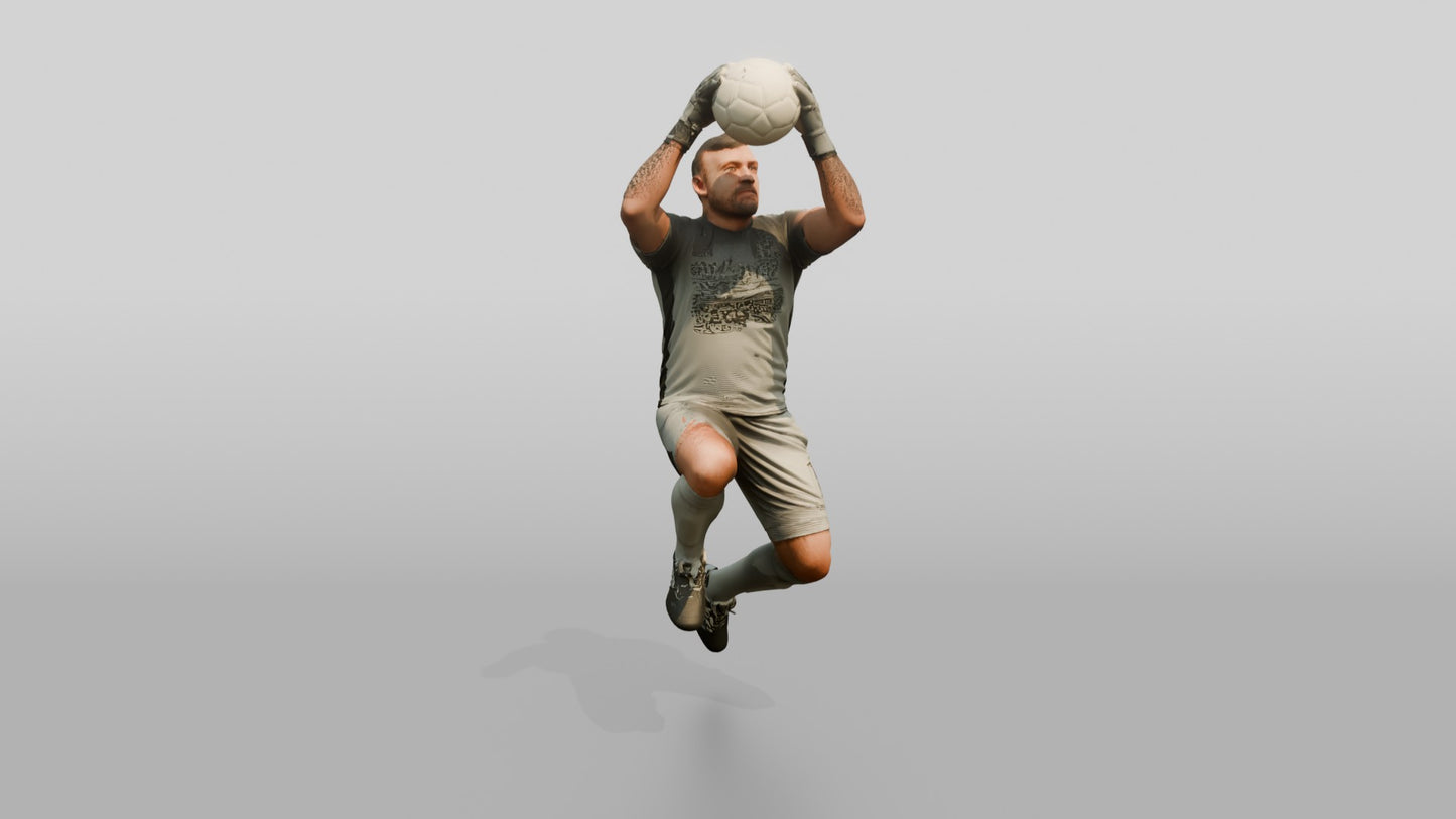 Goalkeeper Catching a High Cross