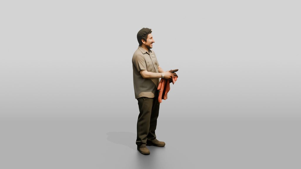 Mechanic Wiping Hands with a Shop Rag
