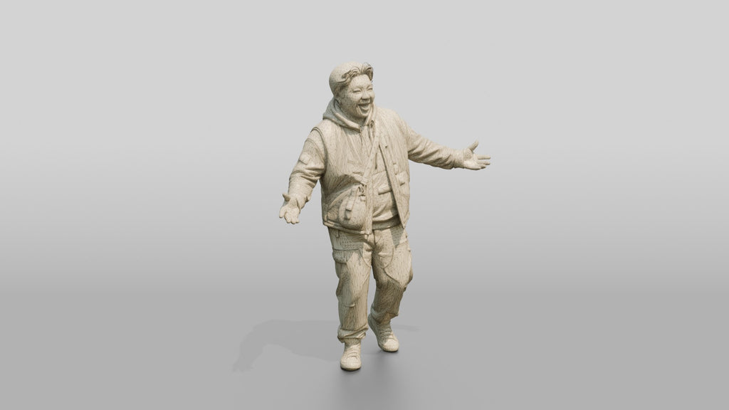 Asian Man in Animated Conversation